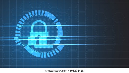 Cyber security and information or network protection. Future cyber technology web services for business and internet project