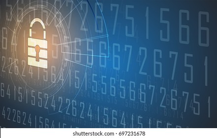 Cyber security and information or network protection. Future cyber technology web services for business and internet project
