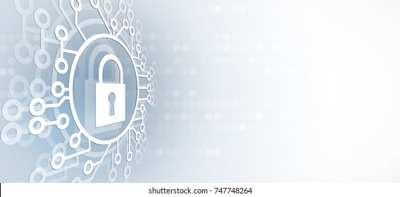 Cyber security and information or network protection. Future cyber technology web services for business and internet project