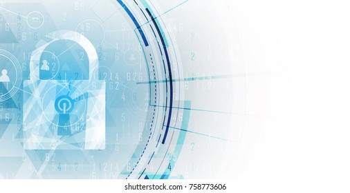 Cyber security and information or network protection. Future cyber technology web services for business and internet project