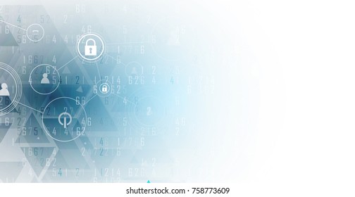 Cyber security and information or network protection. Future cyber technology web services for business and internet project