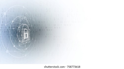 Cyber security and information or network protection. Future cyber technology web services for business and internet project