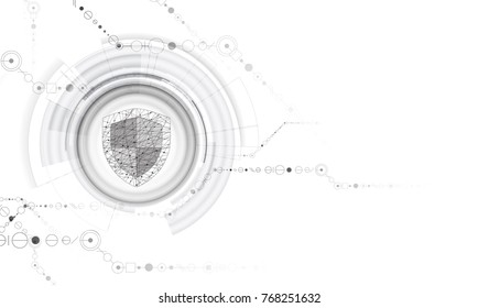 Cyber security and information or network protection. Future technology web services for business and internet project