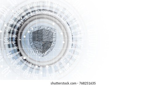 Cyber security and information or network protection. Future technology web services for business and internet project
