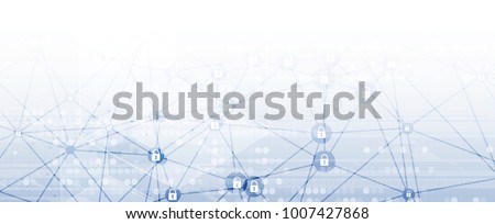 Cyber security and information or network protection. Future technology web services for business and internet project