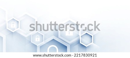 Cyber security and information or network protection. Future technology web services for business and internet project