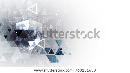 Cyber security and information or network protection. Future technology web services for business and internet project