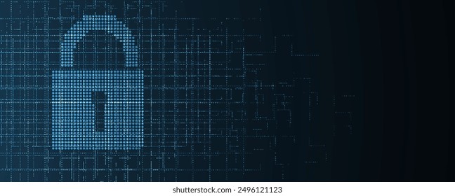 Cyber security. Internet technology concept. Privacy safety technology background. Vector art.