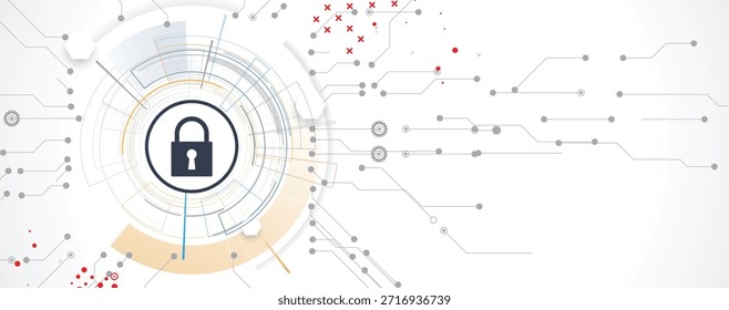 Concepto de tecnología de Internet de seguridad cibernética Fondo de tecnología de seguridad de privacidad
