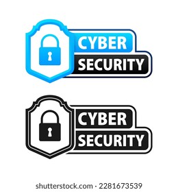 Cyber-Sicherheitskennzeichnung. Maximaler Schutz vor Cyberbedrohungen und Identitätsdiebstahl. Datenschutz