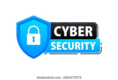 Cyber security label. Maximum protection against cyber threats and identity theft. Data protection