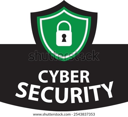 Cyber security label. Maximum protection against cyber threats and identity theft. Data protection