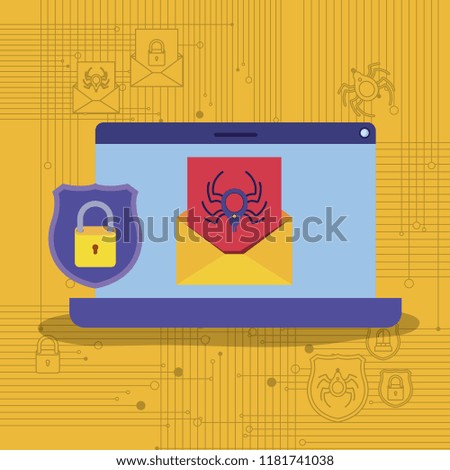 cyber security with laptop