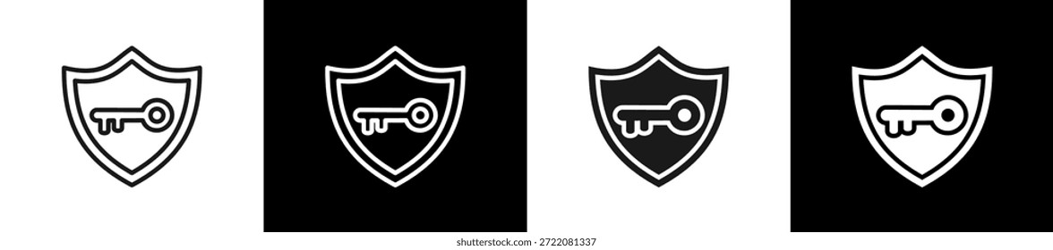 Línea De Ley De Seguridad Cibernética N Estilo De Icono De Glifo En Blanco Y Fondo
