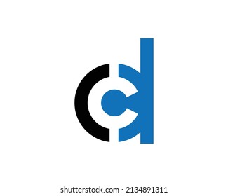 Letra de seguridad cibernética Elementos de plantilla vectoriales de diseño de iconos de iconos de CD y DC.