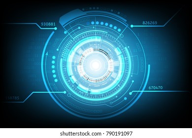 Cyber security with lock and circuit for vector technology background