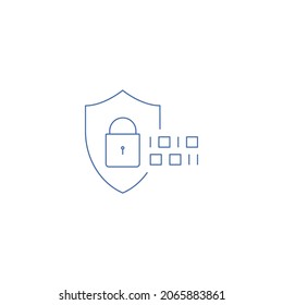cyber security lock icon vector
