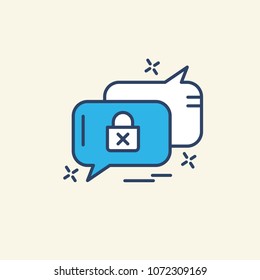 Cyber security locked icon vector 