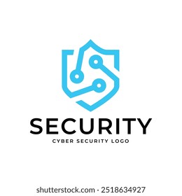 Cyber Security Logo oder Badge für Technologie- und Sicherheitsunternehmen.