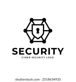 Cyber Security Logo or badge for technology and security company.