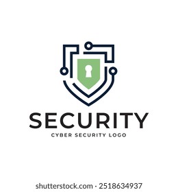 Cyber Security Logo or badge for technology and security company.