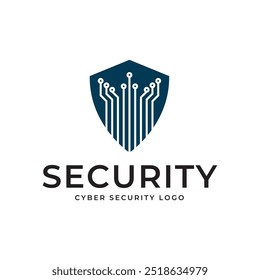 Cyber Security Logo or badge for technology and security company.