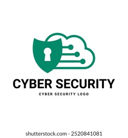 Logo ou crachá de segurança cibernética para empresa de tecnologia e segurança.