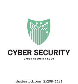 Logotipo o insignia de seguridad cibernética para la empresa de tecnología y seguridad.