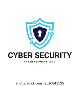 Logo ou crachá de segurança cibernética para empresa de tecnologia e segurança.