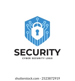 Cyber Security Logo or badge for technology and security company.