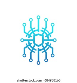 cyber security logo concept