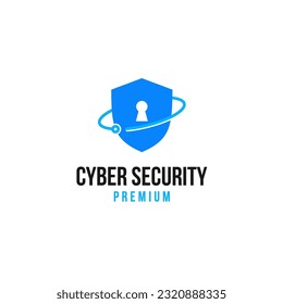 Cyber Security Logo Design Concept Vector Illustration Symbol Icon