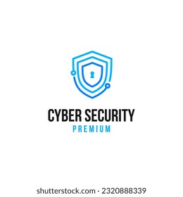 Cyber Security Logo Design Concept Vector Illustration Symbol Icon