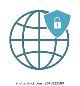 Ilustración de diseño de logotipo de seguridad cibernética