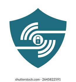 Ilustración de diseño de logotipo de seguridad cibernética