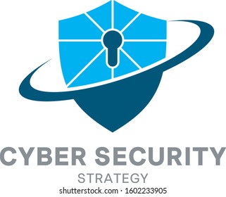 Cyber Security Logo Design Vector Technology Stock Vector (Royalty Free ...