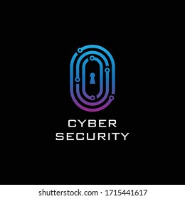 Cyber Security Logo Icon Vector.