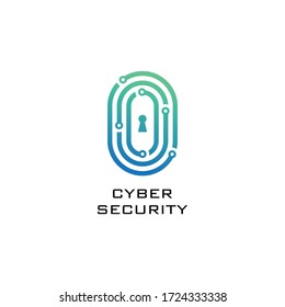 Cyber Security Logo Icon Vector.