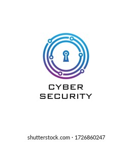 Cyber Security Logo Icon Vector.