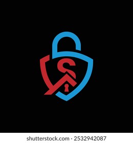 Logotipo Y Letra S De Ciberseguridad