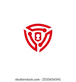 Cyber security logo with shield Logo Royalty-Free Photos and Stock Images