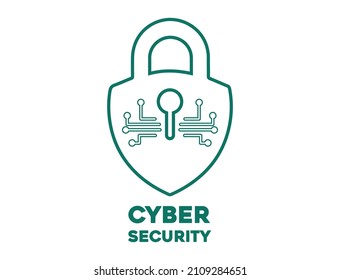 Cyber Security Logo Vector Illustration Stock Vector (Royalty Free ...