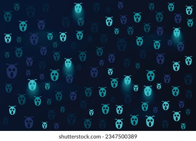 Cyber security modern internet browsing meadow pattern with lighting effect in the dark background