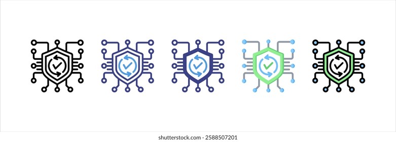 Cyber Security Multi Style Icon Set