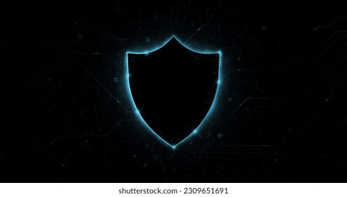 Cyber security. Network protection. Internet privacy. Shield icon
