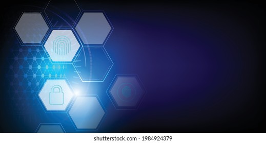 Cyber security on circuit board oncept and Communication technology connecting to the world for internet business. Global Network And Telecom Abstract Technology Background Security Technology Concept