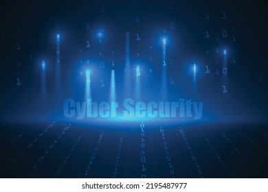 cyber security on code number protection technology abstract background.