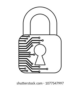 cyber security padlock safety data information technology