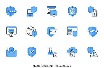 Cyber security. Personal data protection. Online payment security, server security and data protection.