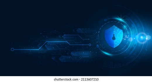 Cyber security personal data protection.padlock vector.Abstract hi-tech 
 futuristic background concept.